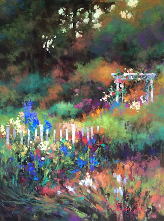 ぽ*郎様 90s シングルステッチ ガーデン アート ROB SCHOUTEN Island Garden III - dry pigment pastel by Teresa Saia — Rob